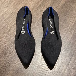 Rothy’s Point Flat Black Sz. 9.5